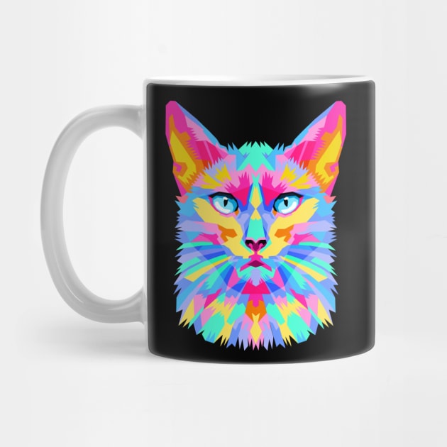 colorful cat by Heawonshop